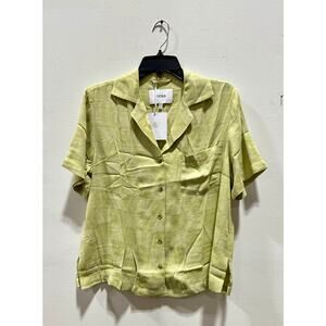 Pistola Women Citron Grid Short Sleeve Button-Up Shirt